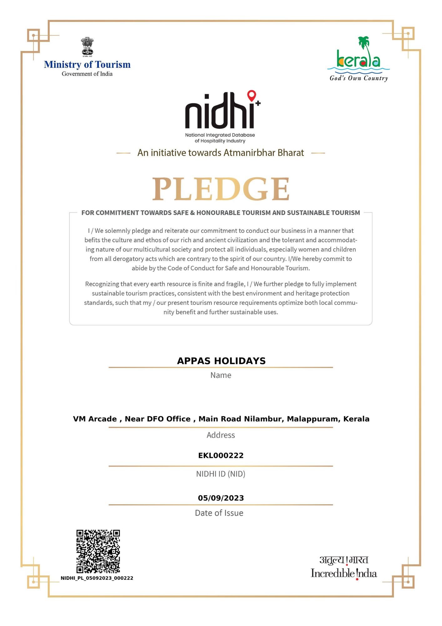 NIDHI Certified